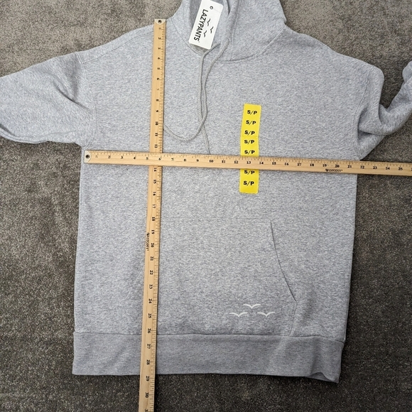 Lazypants Heather Grey Pullover Hoodie - Soft Cotton Blend, Size Small Oversized - Picture 6 of 9